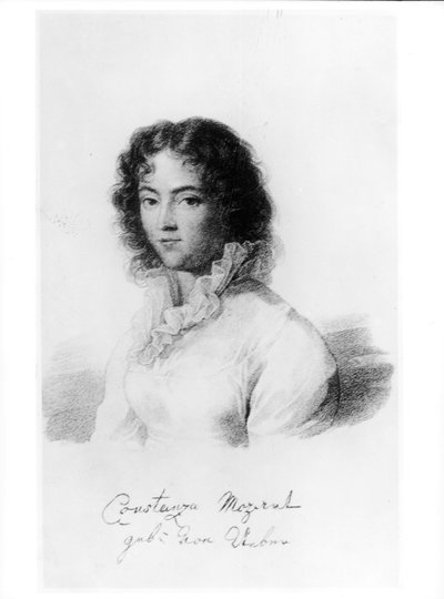 Ritratto di Constanze Mozart (1762-1842) 1828 da Austrian School